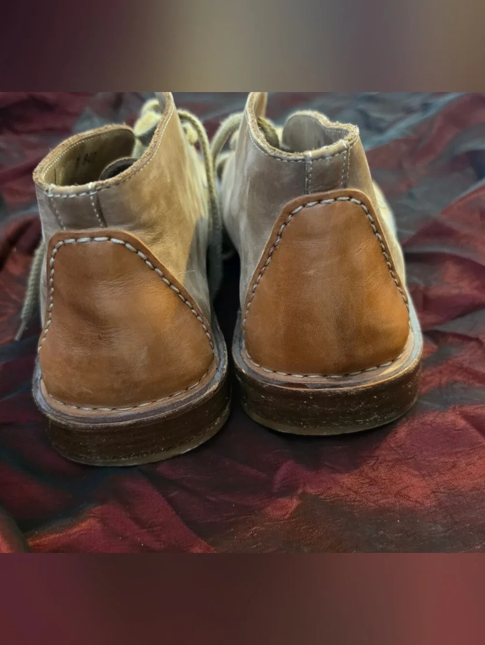 Cole Haan Men's Beige Suede Chukka Boots - Casual Lace-Up